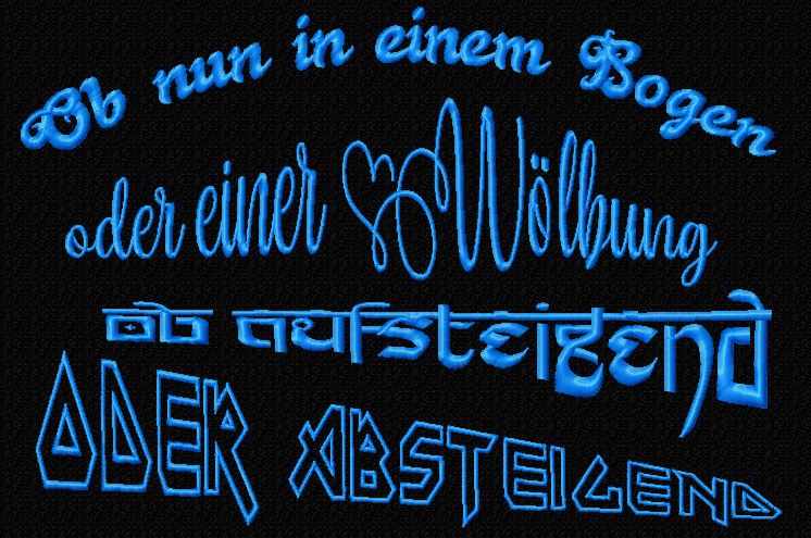 Formen Schriftarten