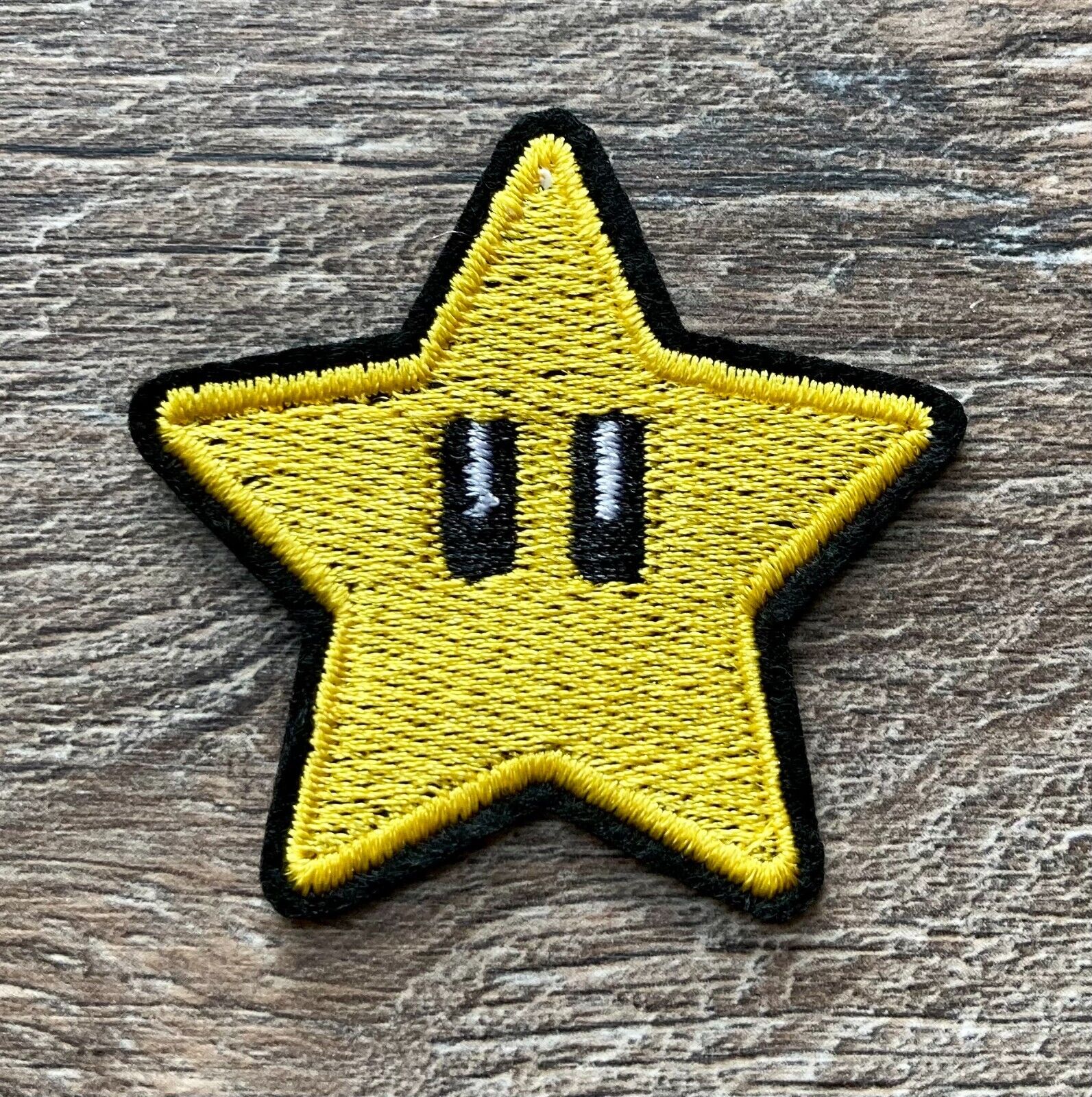 Super Mario Patch Aufnäher Bügelbild Stern Star Nintendo Spiel Game 80s Retro
