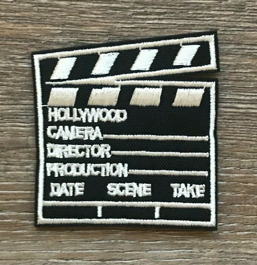 Regieklappe Patch Aufnäher Bügelbild Hollywood Camera Movie Film Regisseur