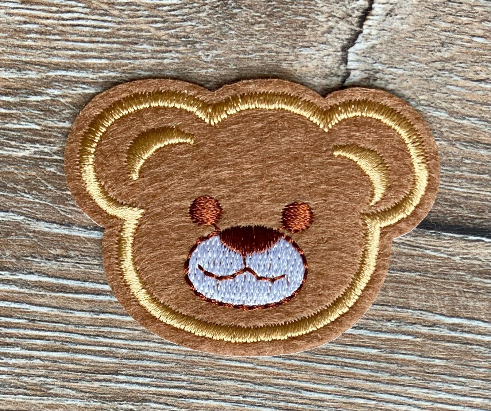 Bär Patch Aufnäher Bügelbild Tier Grizzly Teddybär Bear Brummbär Zeichnung Comic