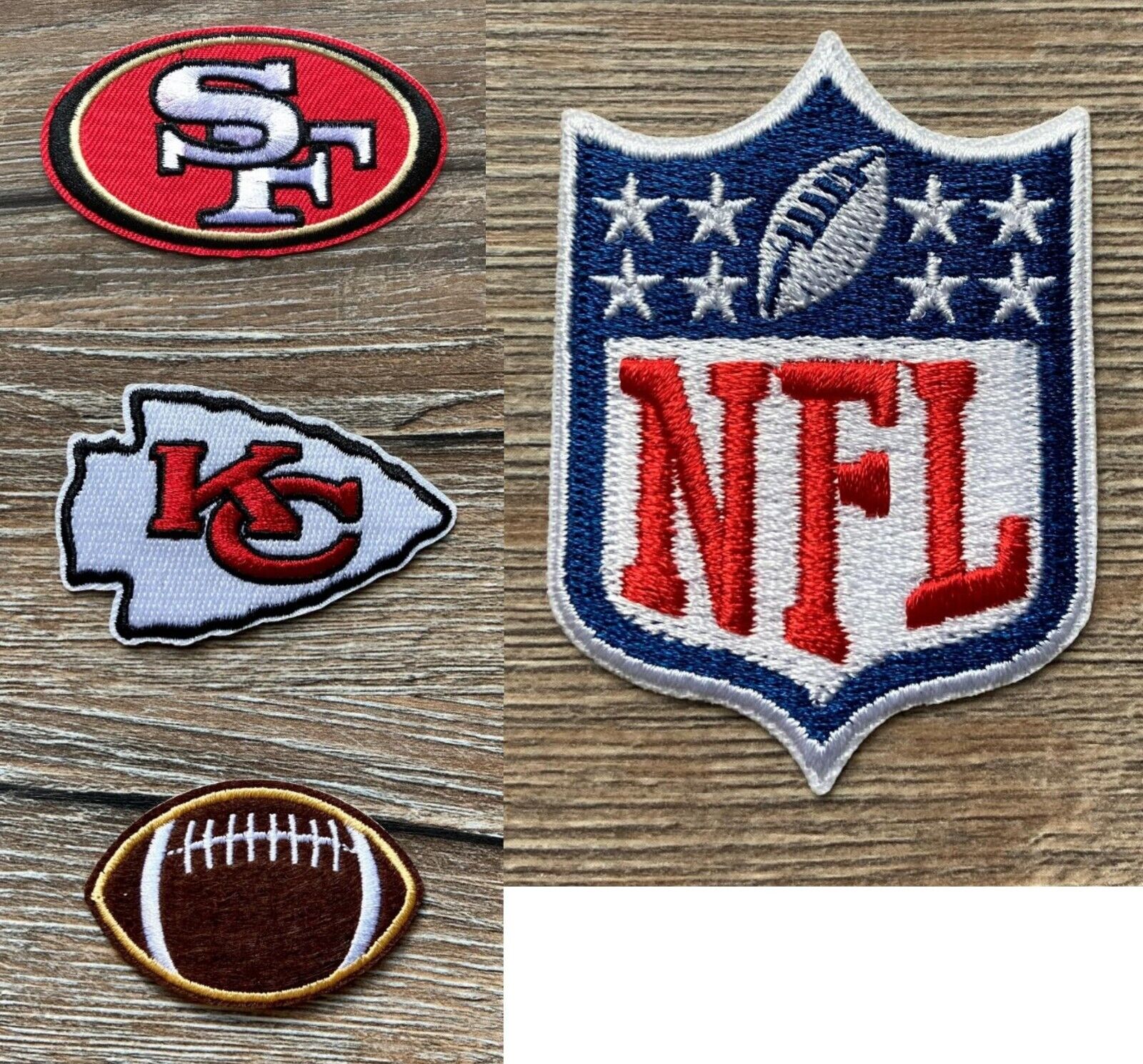 NFL PATCH Set Aufnäher Bügelbild 32 Logos alle Teams American Football