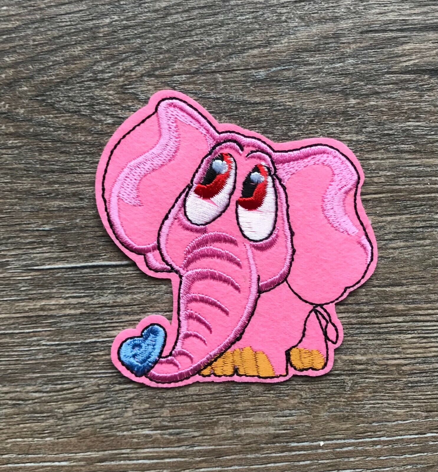 Elefant Aufnäher Patch Bügelbild Applikation Tier Afrika Comic