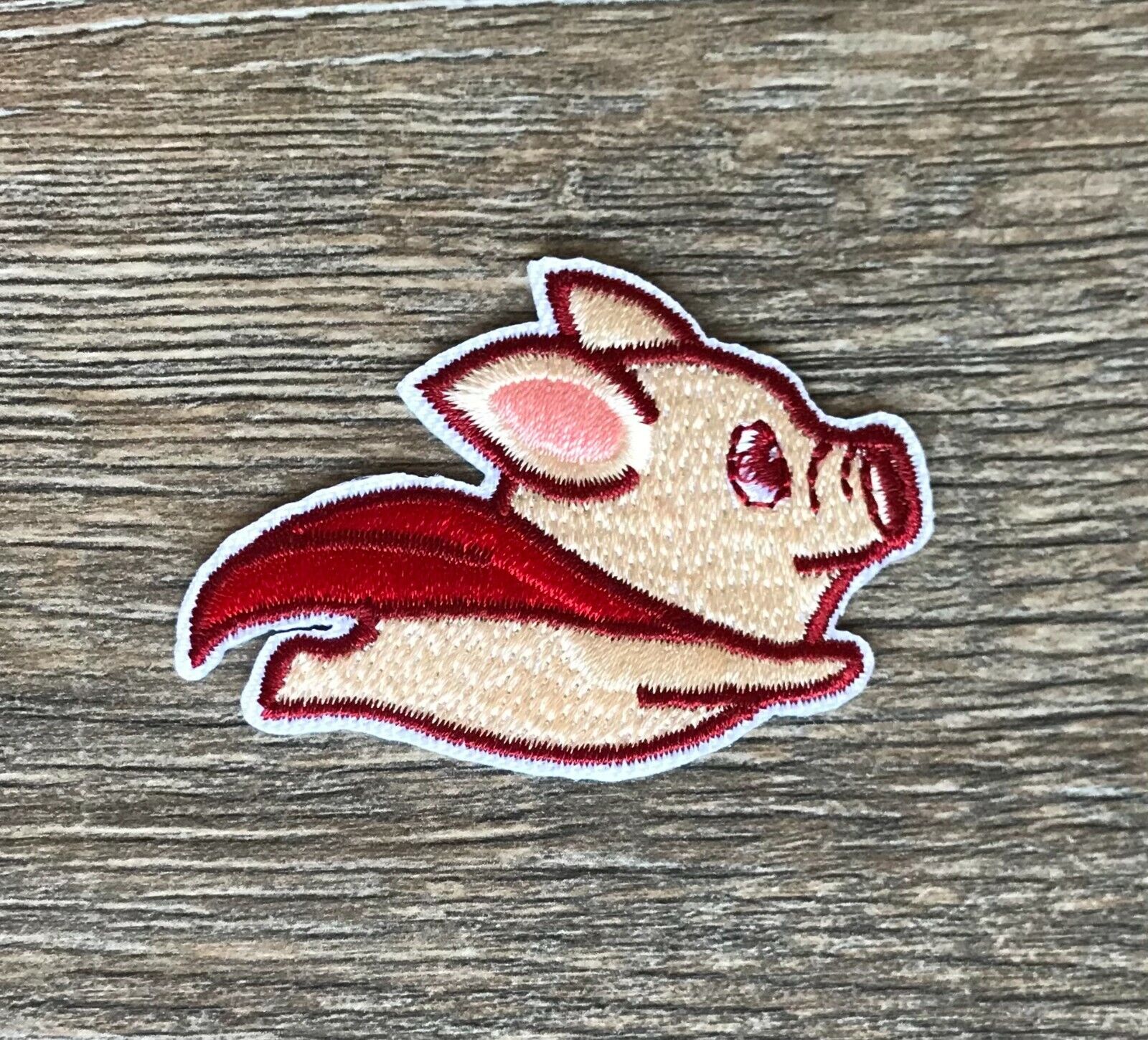 Superschwein Patch Aufnäher Bügelbild Superpig Held Hero