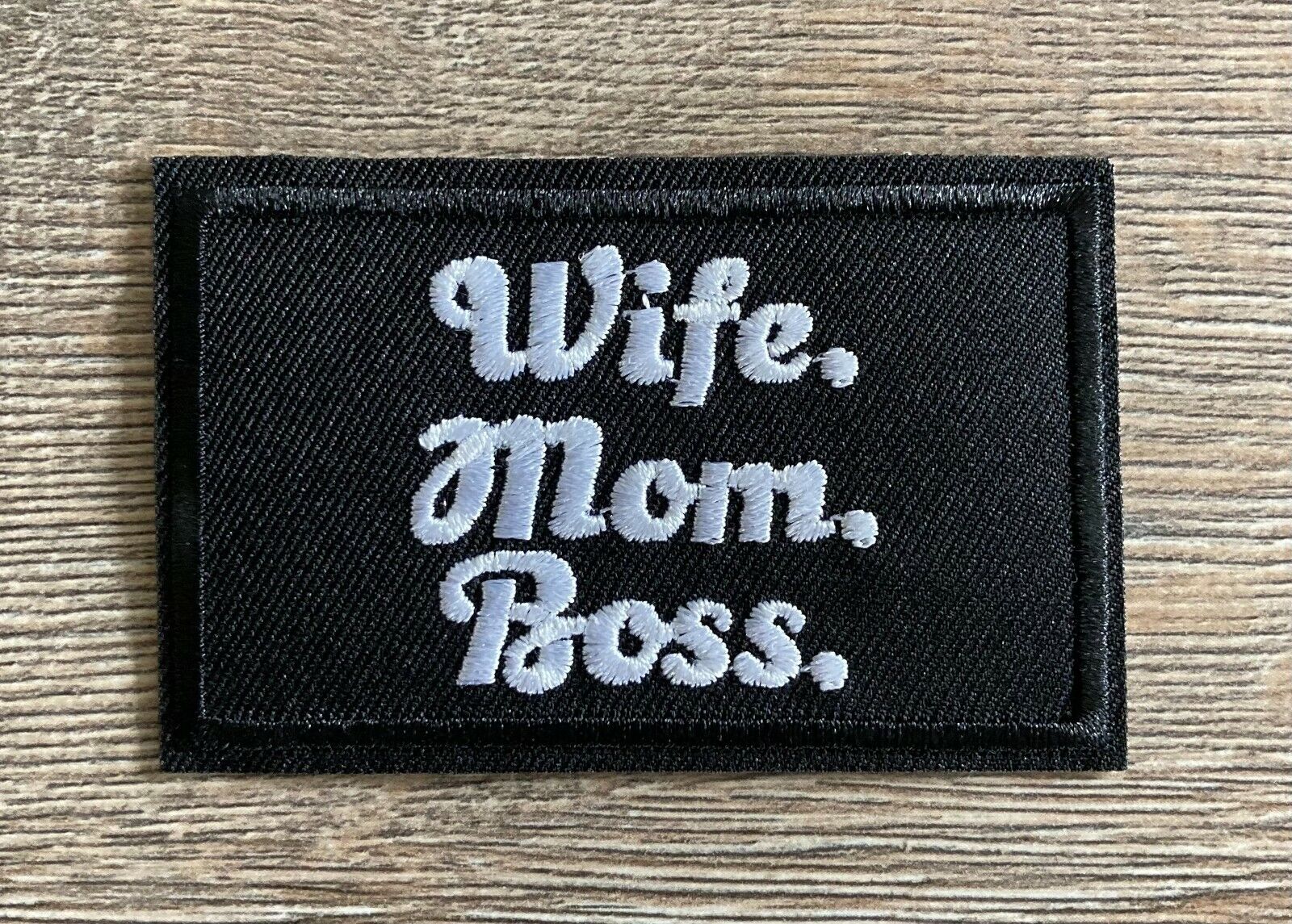 Wife Mom Boss Patch Aufnäher Bügelbild Ehefrau Mutter Chefin