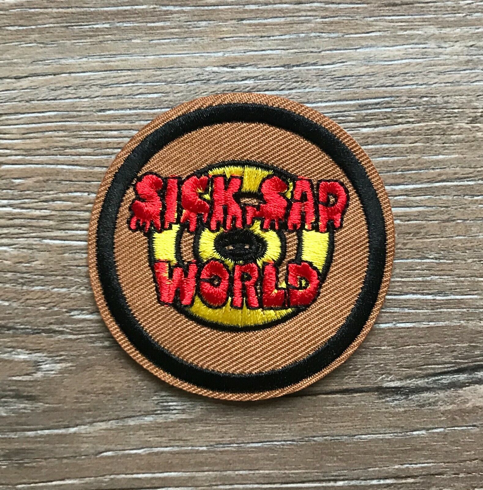 Sick Sad World Patch Aufnäher Bügelbild Kranke Traurige Welt Text Spruch