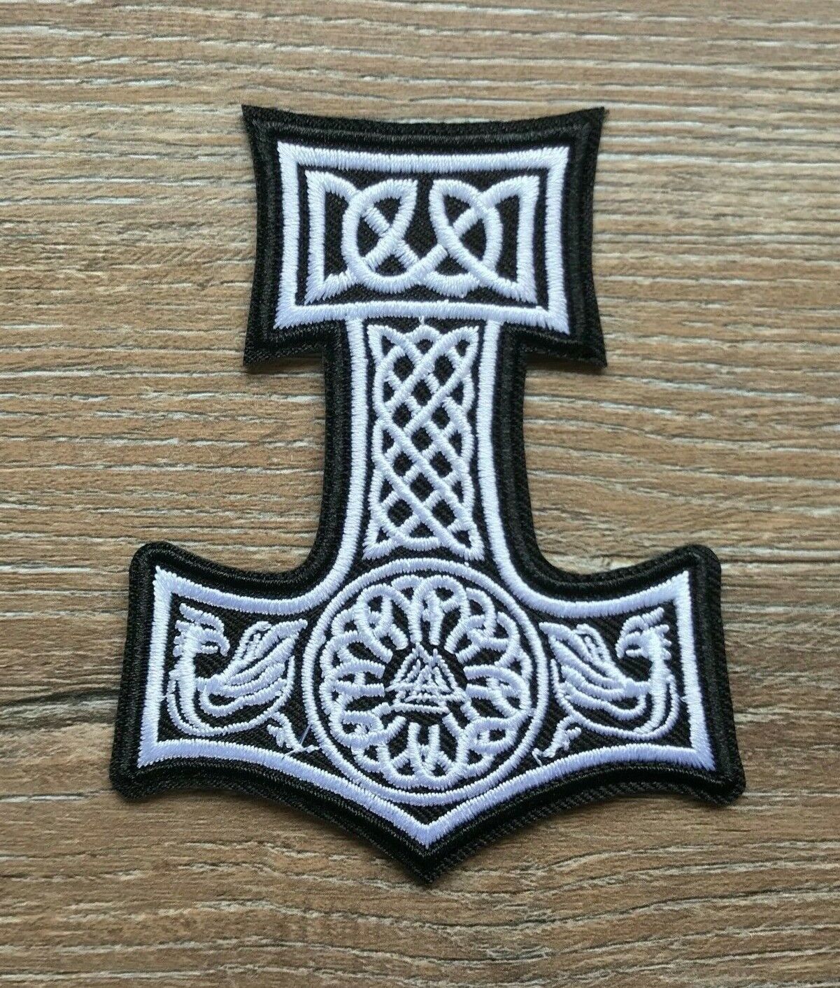 Thor Hammer PATCH Aufnäher Bügelbild Viking Wikinger Walhalla