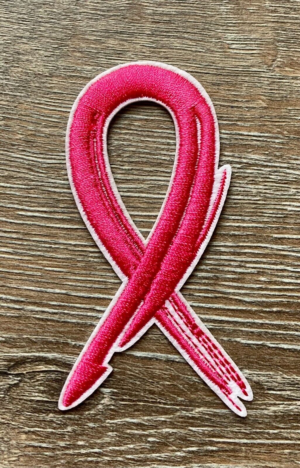 Rosa Schleife Patch Aufnäher Bügelbild Internationales Symbol Brustkrebs Frauen
