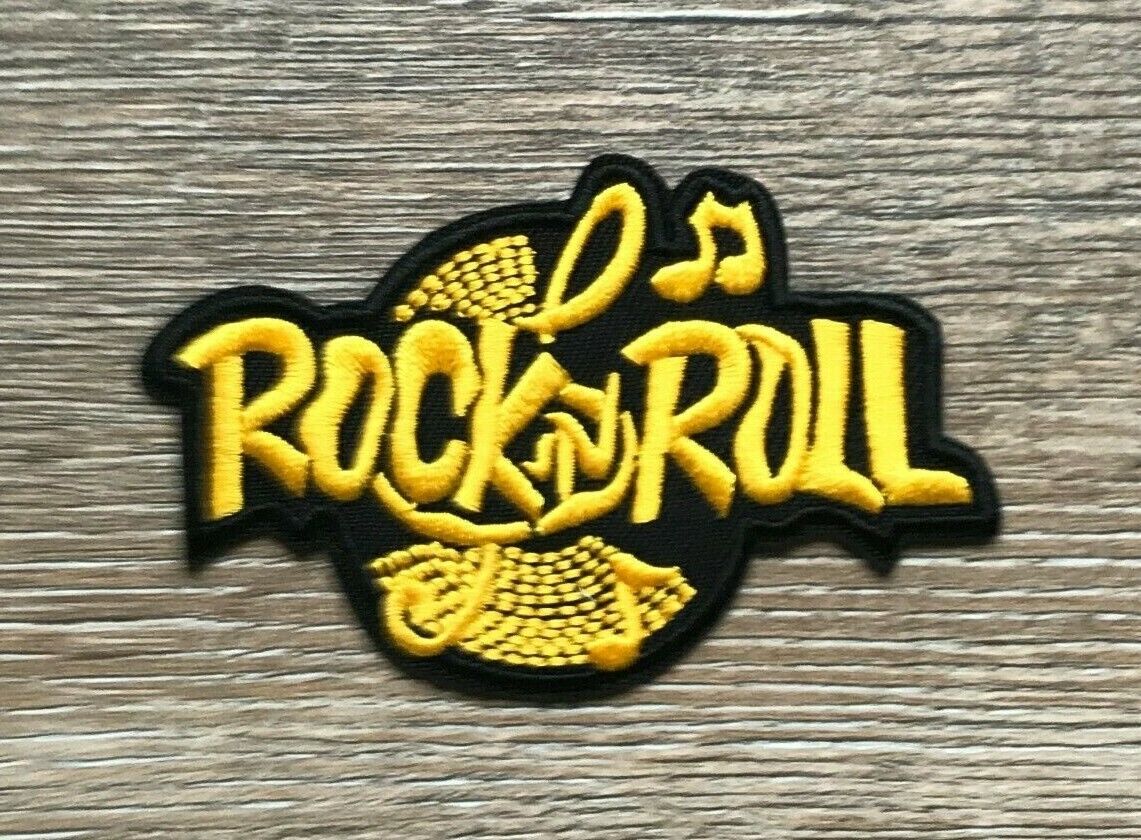 Rock`N Roll Logo PATCH Aufnäher Bügelbild Heavy Metal Rock Swing 60s