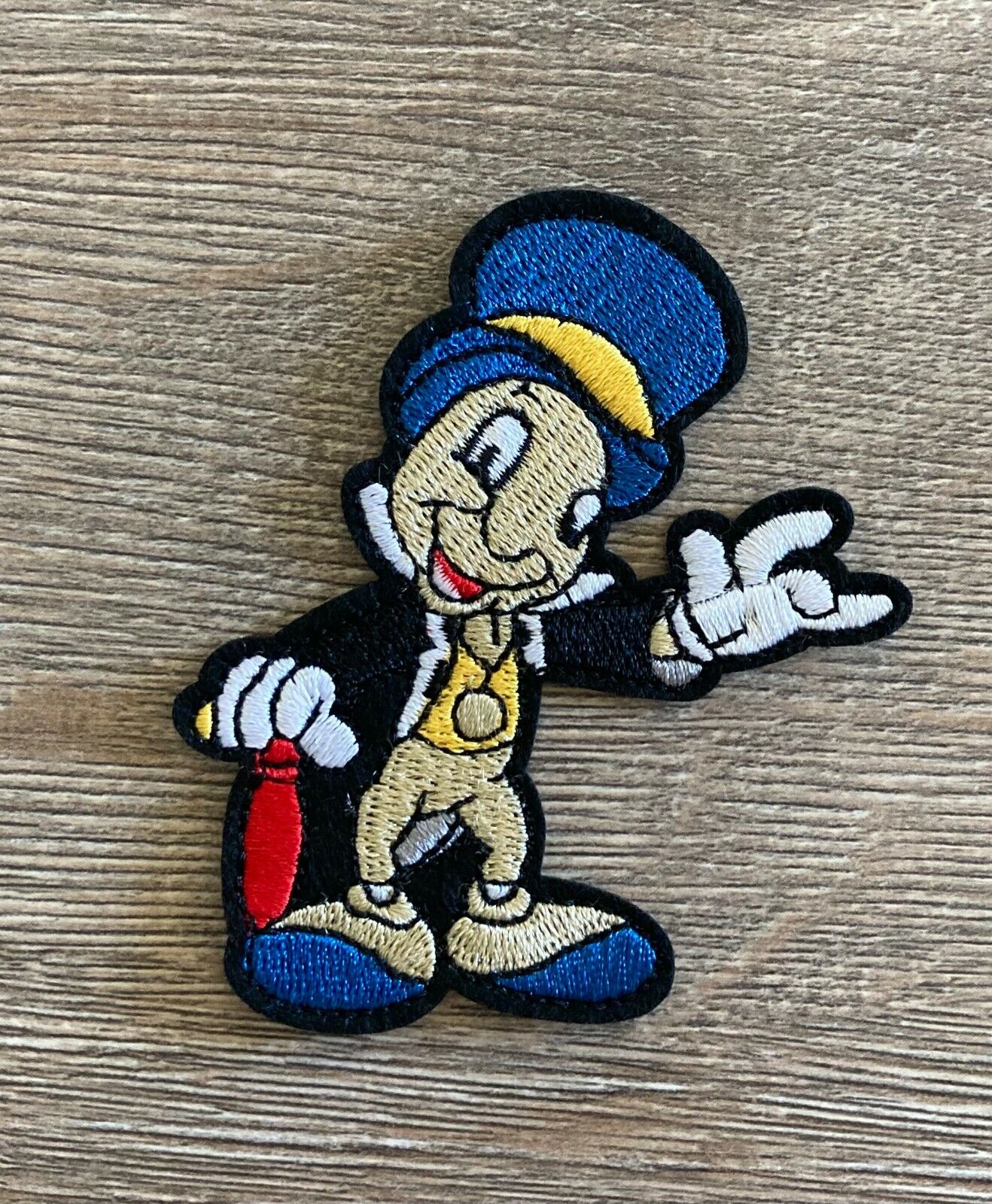 Jiminy Grille Pinocchio Patch Aufnäher Bügelbild Movie Film Kinderbuch