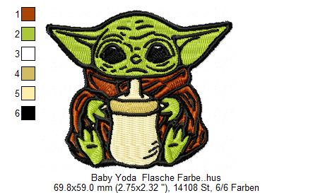 Baby Alien mit Flasche