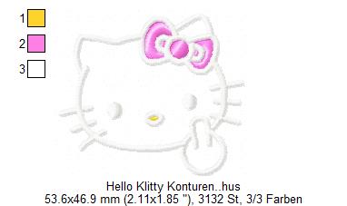 Hello Klitty Konturen