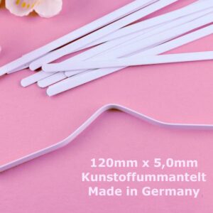 Nasenbügel, kunststoffummantelt, weiß, 120mm x 5mm