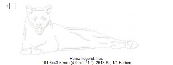 Puma liegend